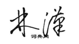 骆恒光林汉草书个性签名怎么写