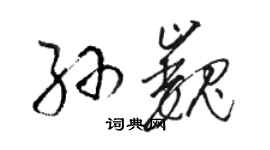 骆恒光孙巍草书个性签名怎么写