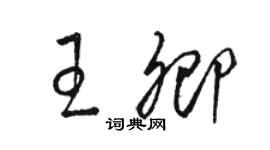 骆恒光王卿草书个性签名怎么写