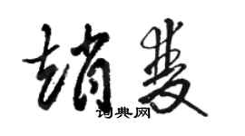 骆恒光赵双草书个性签名怎么写