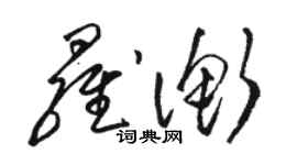 骆恒光罗衡草书个性签名怎么写