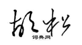骆恒光胡松草书个性签名怎么写
