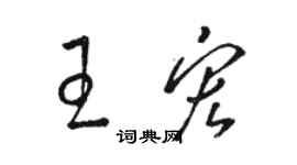 骆恒光王宏草书个性签名怎么写