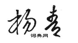骆恒光杨青草书个性签名怎么写
