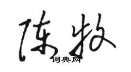 骆恒光陈牧草书个性签名怎么写