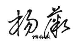 骆恒光杨薇草书个性签名怎么写