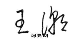 骆恒光王潮草书个性签名怎么写