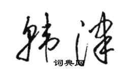 骆恒光韩津草书个性签名怎么写