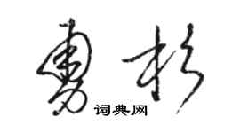 骆恒光勇杉草书个性签名怎么写