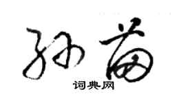 骆恒光孙苗草书个性签名怎么写