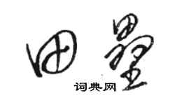 骆恒光田垒草书个性签名怎么写