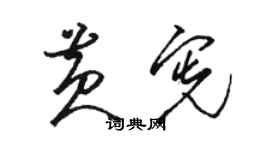 骆恒光黄宪草书个性签名怎么写