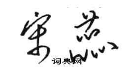 骆恒光宋蕊草书个性签名怎么写
