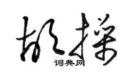 骆恒光胡操草书个性签名怎么写