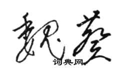 骆恒光魏葵草书个性签名怎么写