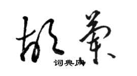 骆恒光胡兰草书个性签名怎么写