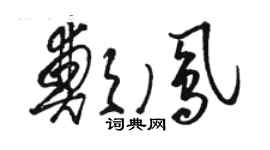 骆恒光郑凤草书个性签名怎么写