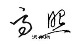 骆恒光高照草书个性签名怎么写