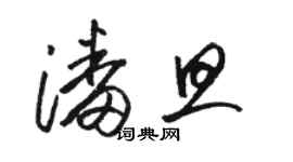 骆恒光潘旦草书个性签名怎么写