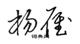 骆恒光杨雁草书个性签名怎么写