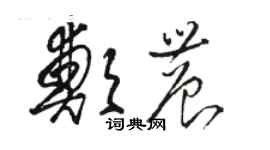 骆恒光郑农草书个性签名怎么写