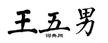翁闿运王五男楷书个性签名怎么写
