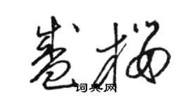 骆恒光盛樱草书个性签名怎么写