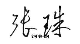 骆恒光张珠草书个性签名怎么写