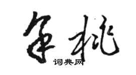 骆恒光余桃草书个性签名怎么写