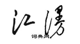 骆恒光江漫草书个性签名怎么写