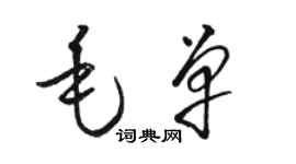 骆恒光毛单草书个性签名怎么写