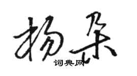 骆恒光杨朵草书个性签名怎么写