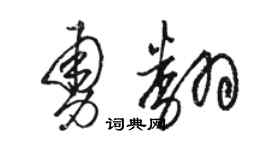骆恒光勇翻草书个性签名怎么写