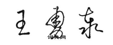 骆恒光王勇泰草书个性签名怎么写