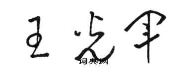 骆恒光王光军草书个性签名怎么写