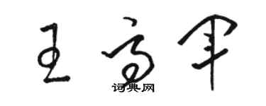 骆恒光王高军草书个性签名怎么写