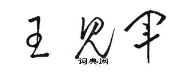 骆恒光王见军草书个性签名怎么写