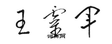 骆恒光王灵军草书个性签名怎么写