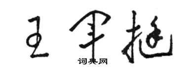 骆恒光王军挺草书个性签名怎么写