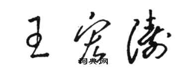 骆恒光王宏涛草书个性签名怎么写