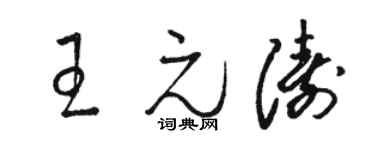 骆恒光王元涛草书个性签名怎么写