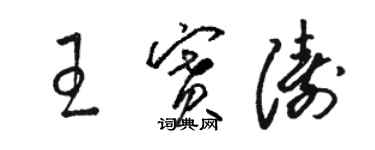 骆恒光王赛涛草书个性签名怎么写