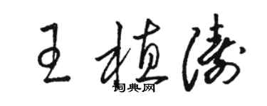 骆恒光王植涛草书个性签名怎么写