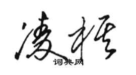 骆恒光凌棋草书个性签名怎么写