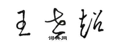 骆恒光王世超草书个性签名怎么写