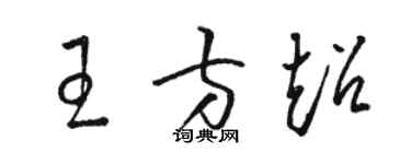 骆恒光王方超草书个性签名怎么写