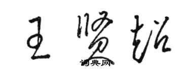 骆恒光王贤超草书个性签名怎么写