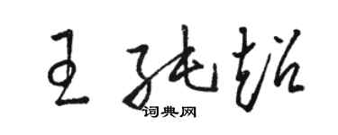 骆恒光王纯超草书个性签名怎么写
