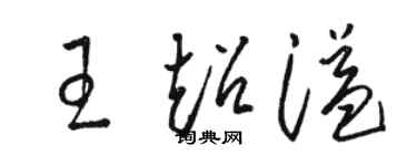骆恒光王超溢草书个性签名怎么写