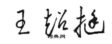 骆恒光王超挺草书个性签名怎么写